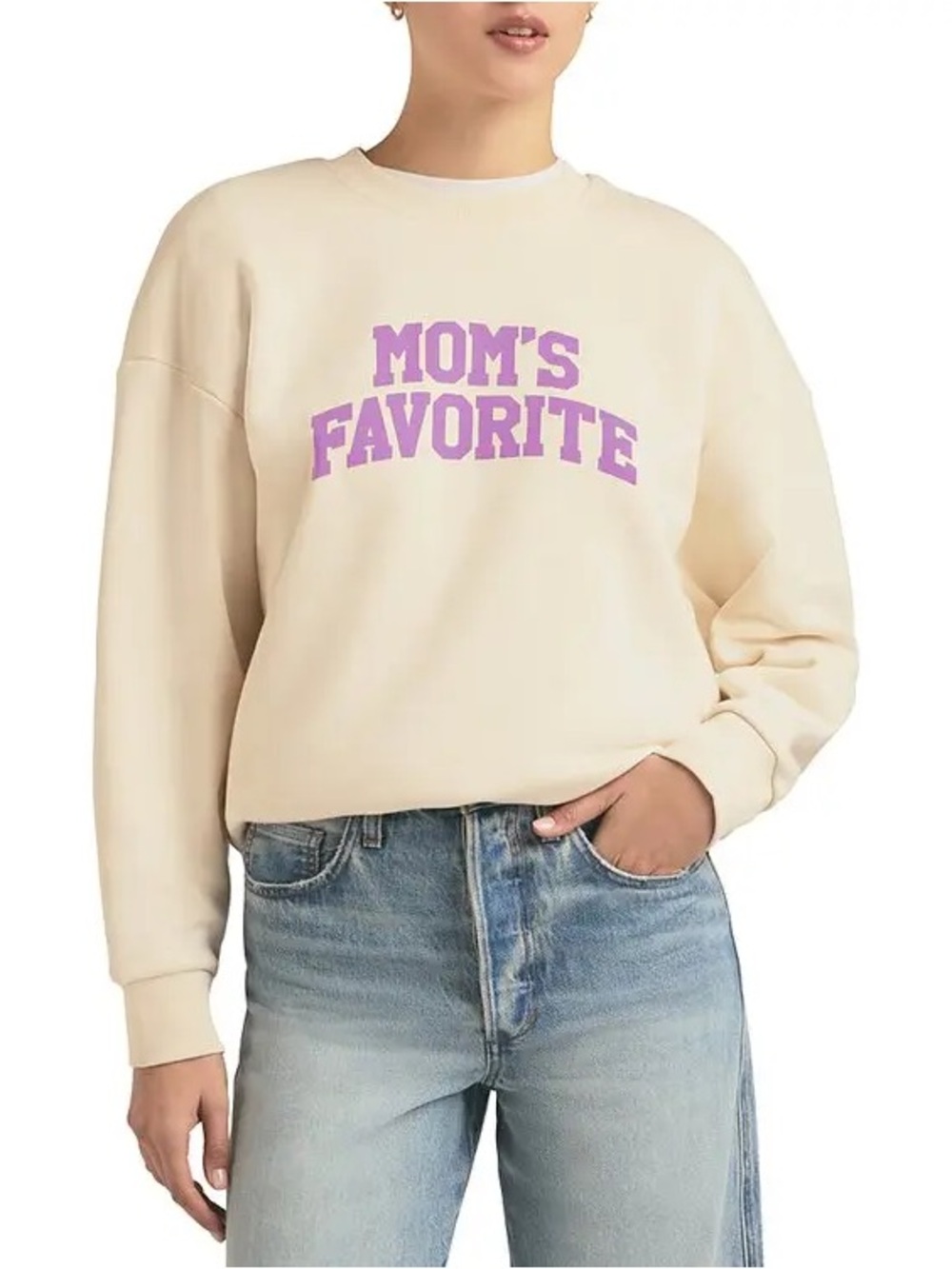 Favorite Daughter 'MOM'S FAVORITE' Pink Crewneck